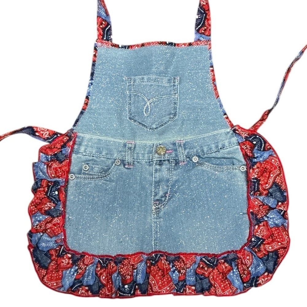 Child’s Western Theme Denim Bandana Apron
